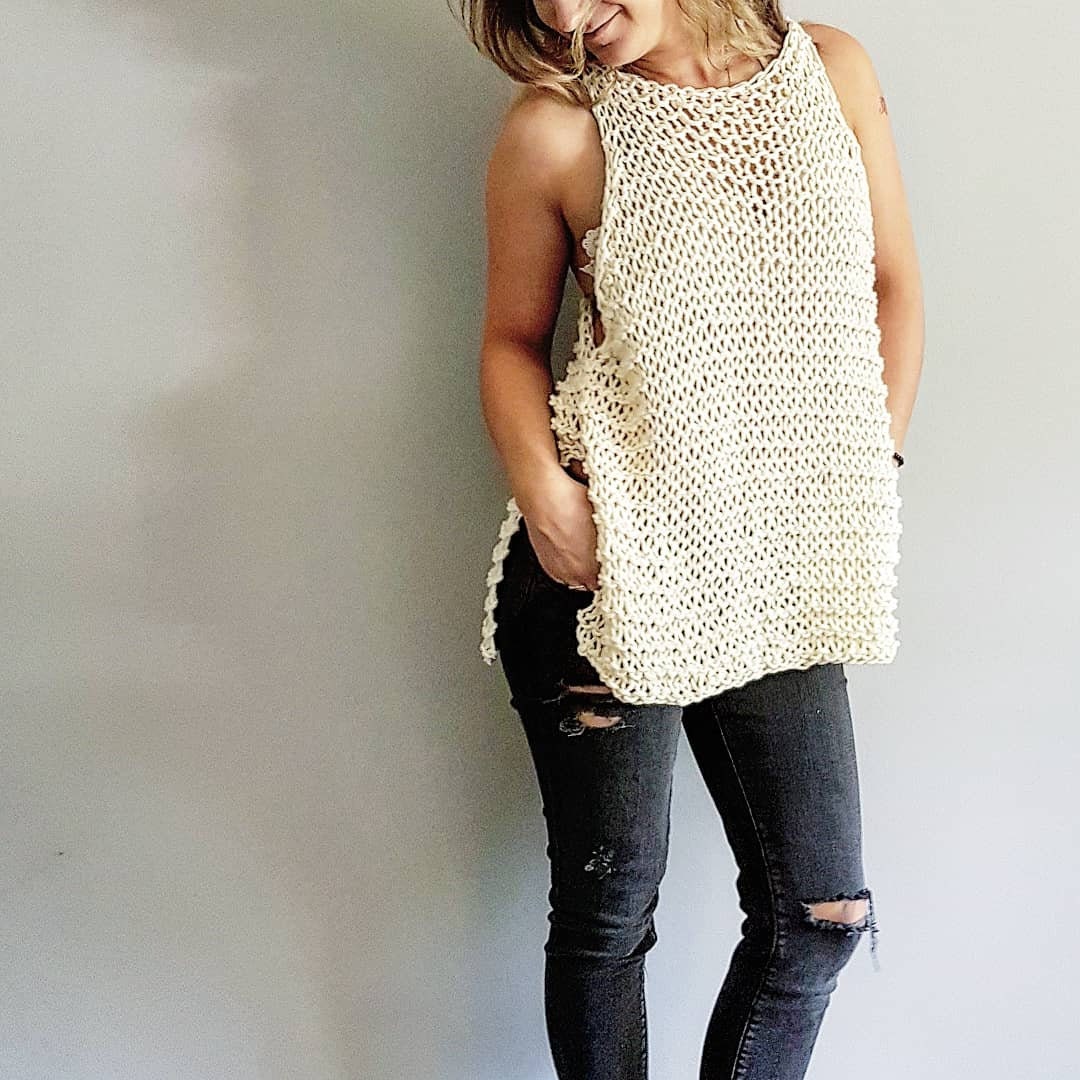Loosey Goosey Tank Top Knit Pattern: Easy DIY (PDF Pattern) - Etsy