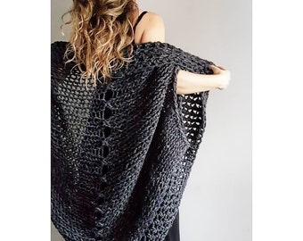 Rustic Oversized Shrug - Knitted shrug, chunky knit sweater, kimono, knitted cardi, knitted cardigan, baggy sweater, oversize sweater