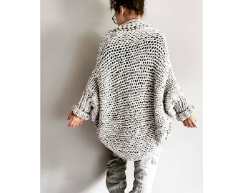 My Fave Cardi - Knitted shrug, chunky knit top, knit sweater, kimono, knitted cardi, knitted cardigan, baggy sweater, oversize sweater