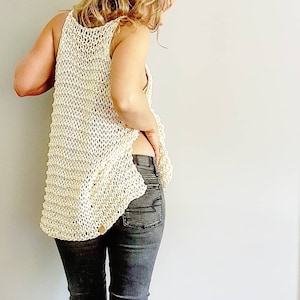 Knit Pattern for the Loosey Goosey Tank Top Easy Knitting - Etsy