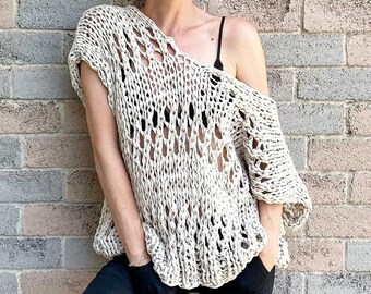 nique Knitted Top Jersey Top Knit 