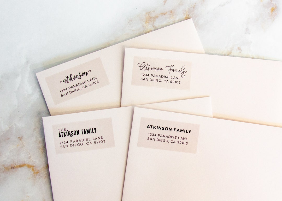 Custom Clear Return Address Labels 160 per Pack 1h X Etsy