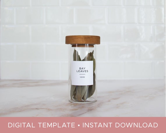 1.5 Modern Minimalist Spice Labels 1.5 Square - Etsy