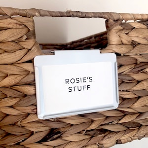 Minimalist Modern Custom Adhesive Bin Labels • Waterproof and Oil Resistant Stickers • Organize Your Home
