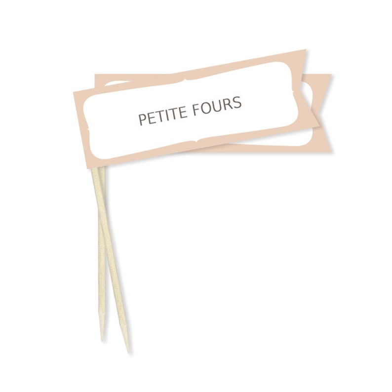 Printable Label Flags for use with toothpicks Pink / Light | Etsy