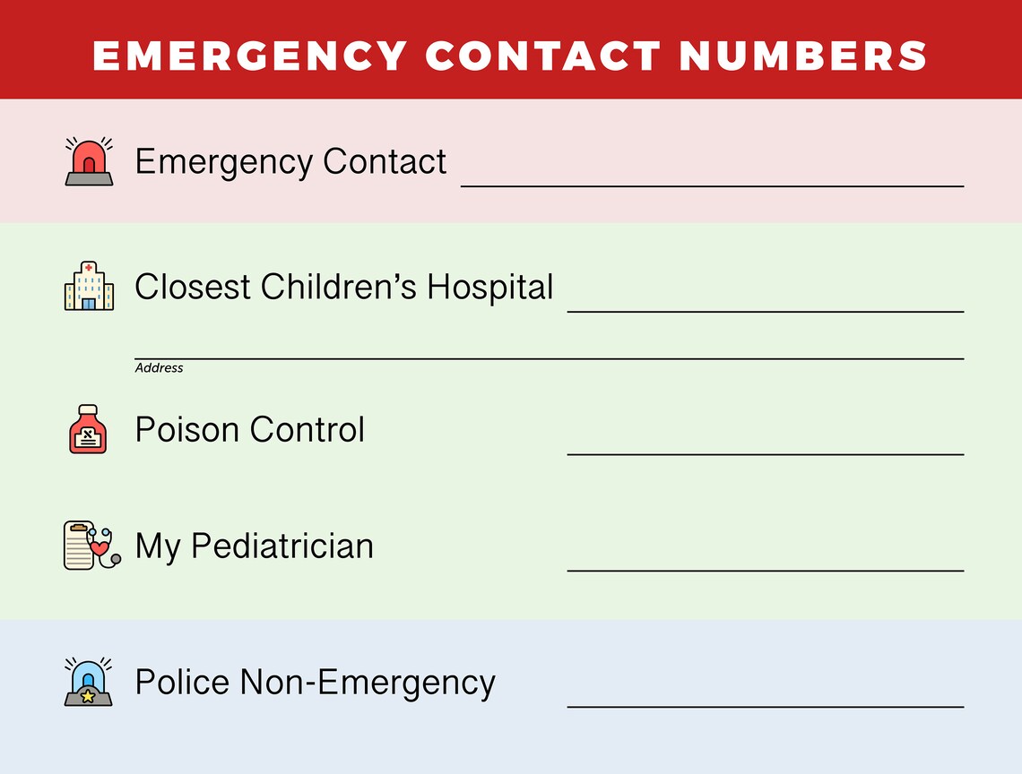 Emergency Fridge Emergency Phone Number Quick Etsy