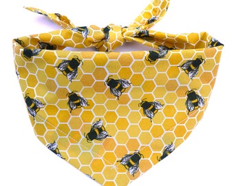 Dog Gift Spring Over The Collar Snap On Cat Bandana Bumblebee Dog Bandana Bees