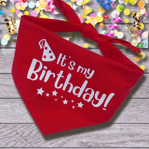 Birthday dog bandana, Birthday boy or girl, birthday bandanas , birthday gift for dog , party dog accessory