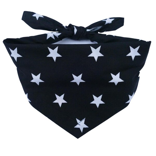 Star dog bandana / dog bandanas /  gift for dogs /Black bandanas / Dudiedog Bandanas / Free UK delivery / star dog accessory / tie bandana