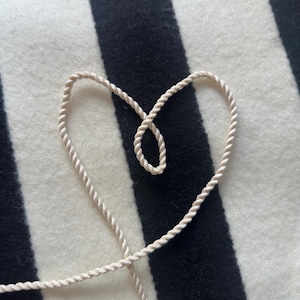 Cream Needlepoint Cording for Ornament or Bag Charm