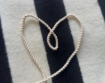 Cream Needlepoint Cording for Ornament or Bag Charm