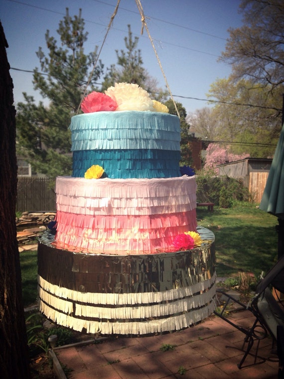 Items similar to Wedding Cake Piñata - custom colors on Etsy
