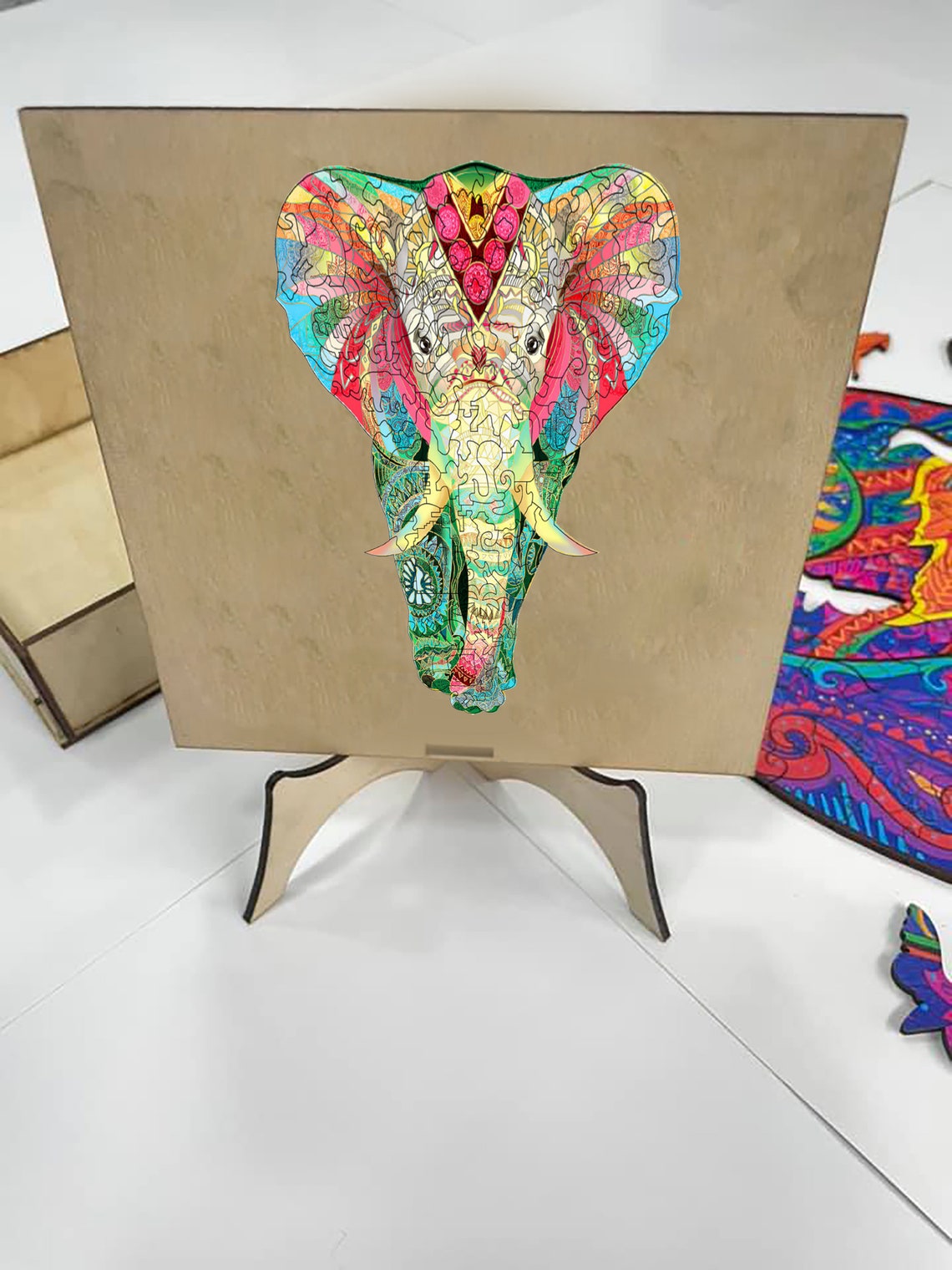 Wooden Jigsaw Puzzles for adults Wood Puzzle Elephant Laser | Etsy