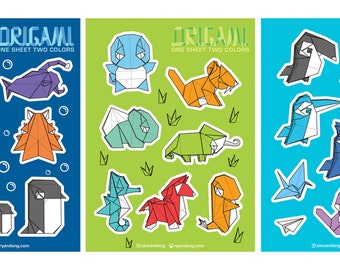 Origami Sticker Sheet Set