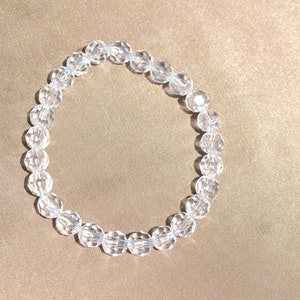 Crystal Clear Acrylic Bead Bracelet