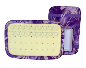 Tablero grande para abalorios con cajón, tapa y compartimentos opcionales para abalorios - Organización de proyectos de abalorios para quienes trabajan con joyería con abalorios