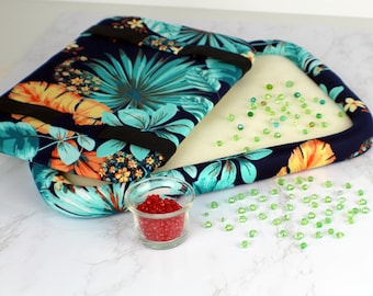 Tabla de abalorios de lujo con tapa para joyeros - Tapete portátil para abalorios profesionales - 25 x 35 cm