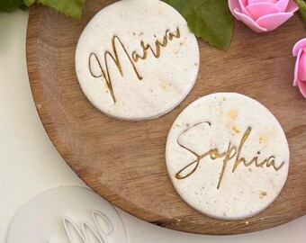 Custom Name Fancy  custom cookie stamp