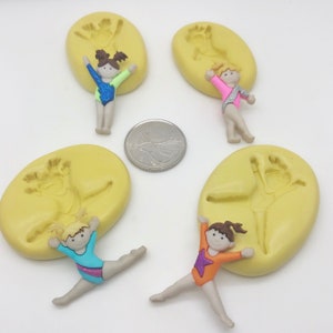 Gymnastics Girls Set Molds Silicone