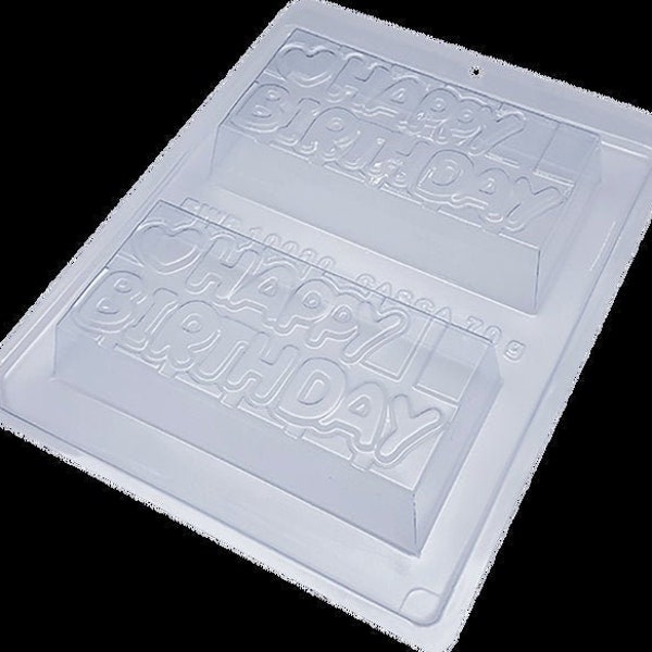 Happy Birthday Bar 3 part Mold 10080