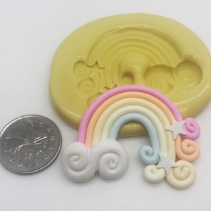 Rainbows with clouds Silcione Mold