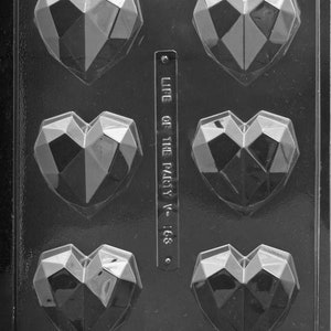 Chocoladevorm met geometrische hartvorm V183