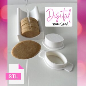 Cake pop Football  plunger mold with stand / tray STL FILE