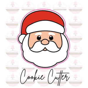 Santa Face Christmas Winter Holiday Cookie Cutter