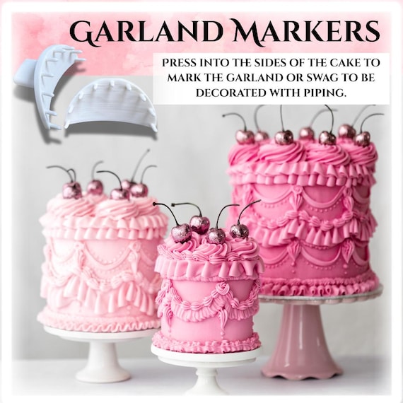Swag Garland Cake Piping Guide Tool Buttercream Ruffles