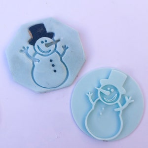 Snowman Christmas Fondant /Cookie Embosser