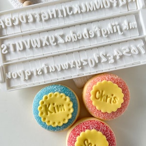 Alphabet letter set Fun Font  Made your own Custom text  for cookie , Fondant  Cupcakes