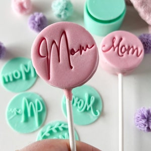 Mothers day  Cake pop mold with fondant stamp set Plus free circle cutter