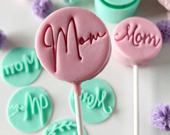 Mothers day  Cake pop mold with fondant stamp set Plus free circle cutter