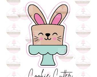 Easter Bunny Cake Cookie Cutter with Stand