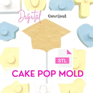 Graduation Cap Hat Cake Pop Mould STL-DATEI