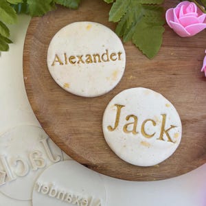 Custom Name Bold text  custom cookie stamp