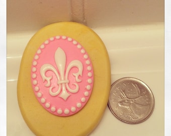 Fleur de lis Cameo Mold  Silicone