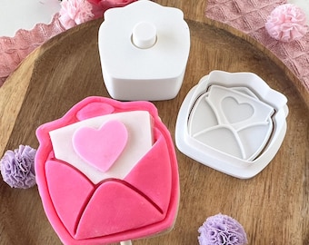 Love Letter Mail  Cake pop embosser & cutter Mold Set