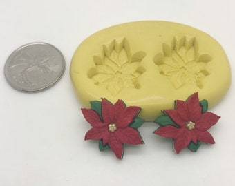 Pointsettia Blumenform Silikon