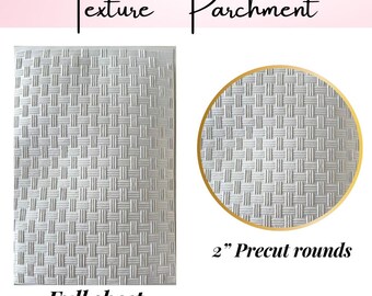 Weave  Parchment Textured for embossing