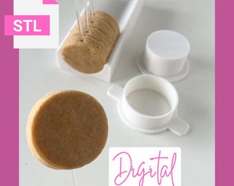 Cake pop circle 2&quot; plunger mold with stand / tray STL FILE