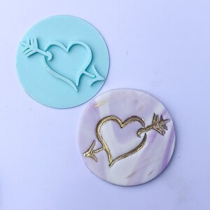 Heart with arrow valentines  Fondant /Cookie Embosser