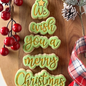 We wish you a merry Christmas stamp and cookie cutter set