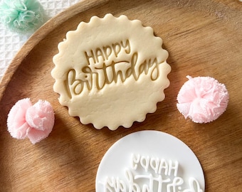 Fondant/estampador de galletas de feliz cumpleaños
