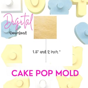 Square block  Cake pop 1.5&quot; and 2&quot;  Set included STL FILE
