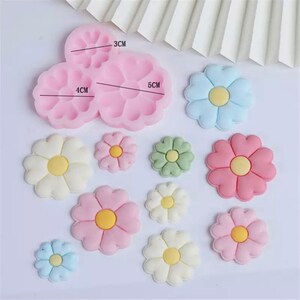 Flower 3 cavity  Silicone Mold