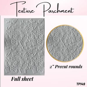 Christmas icons Textured   Parchment for embossing