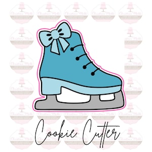 Ice skate with bow Christmas Cookie Cutter