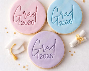 Graduación 2026 Cupcake de fondant con relieve
