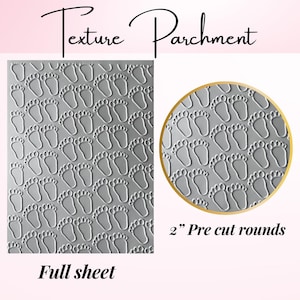 Baby Feet Texture Parchment for embossing